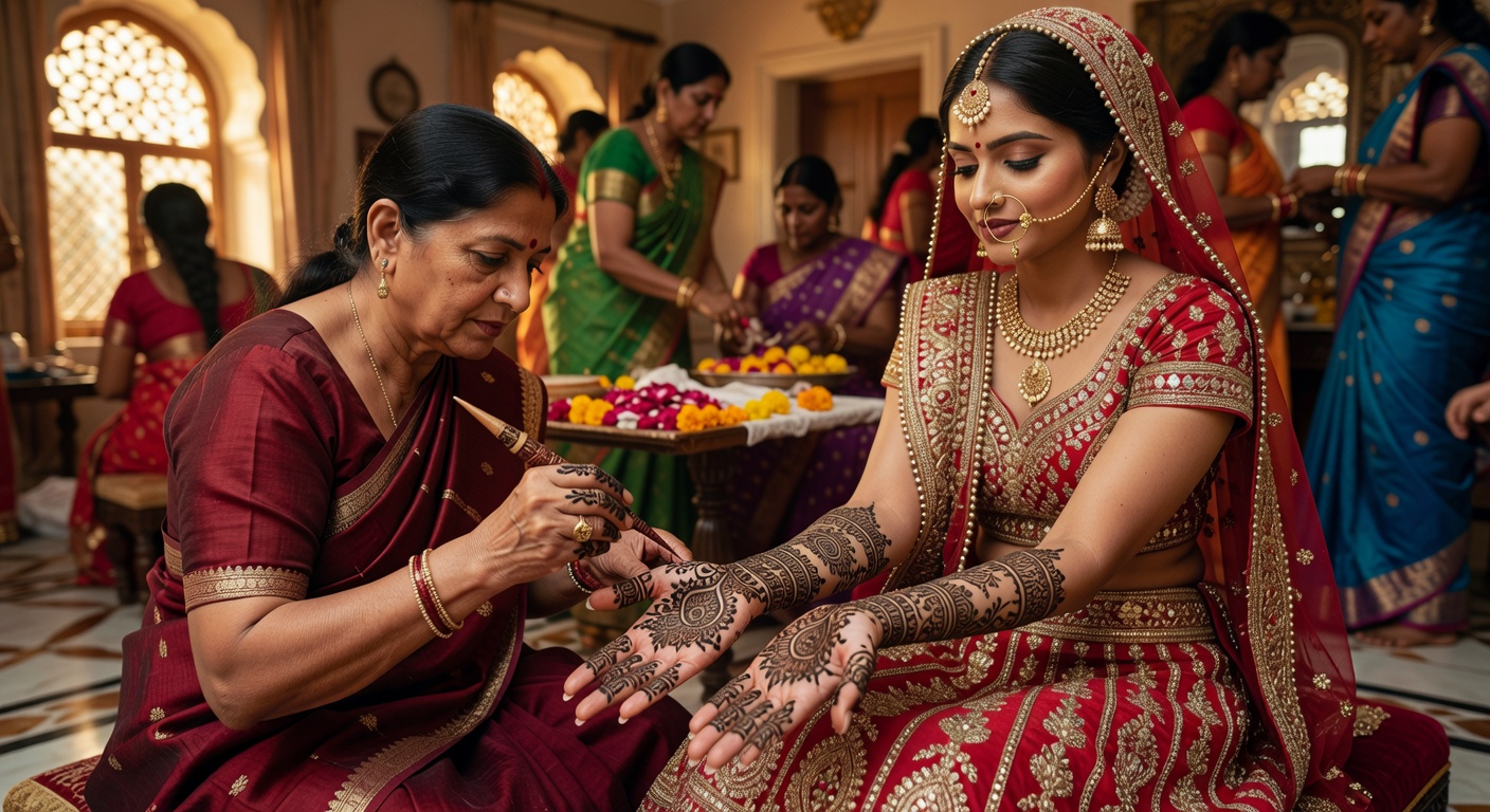 Indian festival art and henna